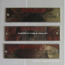 Impression en métal Nom Labels Embossed Metal Name Tag Metal Craft- Steel Sign